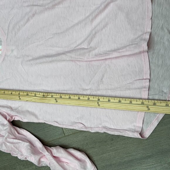 NWT Sundry Pink Pima Cotton Shirred 3/4 Sleeve Scoop Neck Top Size 1 (Small) - Picture 4 of 11